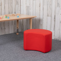 Flash Furniture ZB-FT-045C-12-RED-GG Soft Seating Collaborative Moon for Classrooms and Daycares - 12